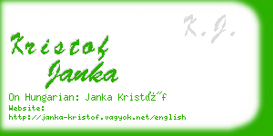 kristof janka business card